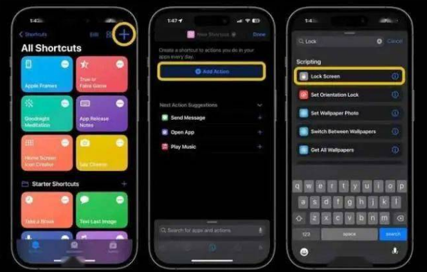 共和苹果14锁屏维修店分享iPhone14升级iOS16.4后如何创建锁屏快捷方式 